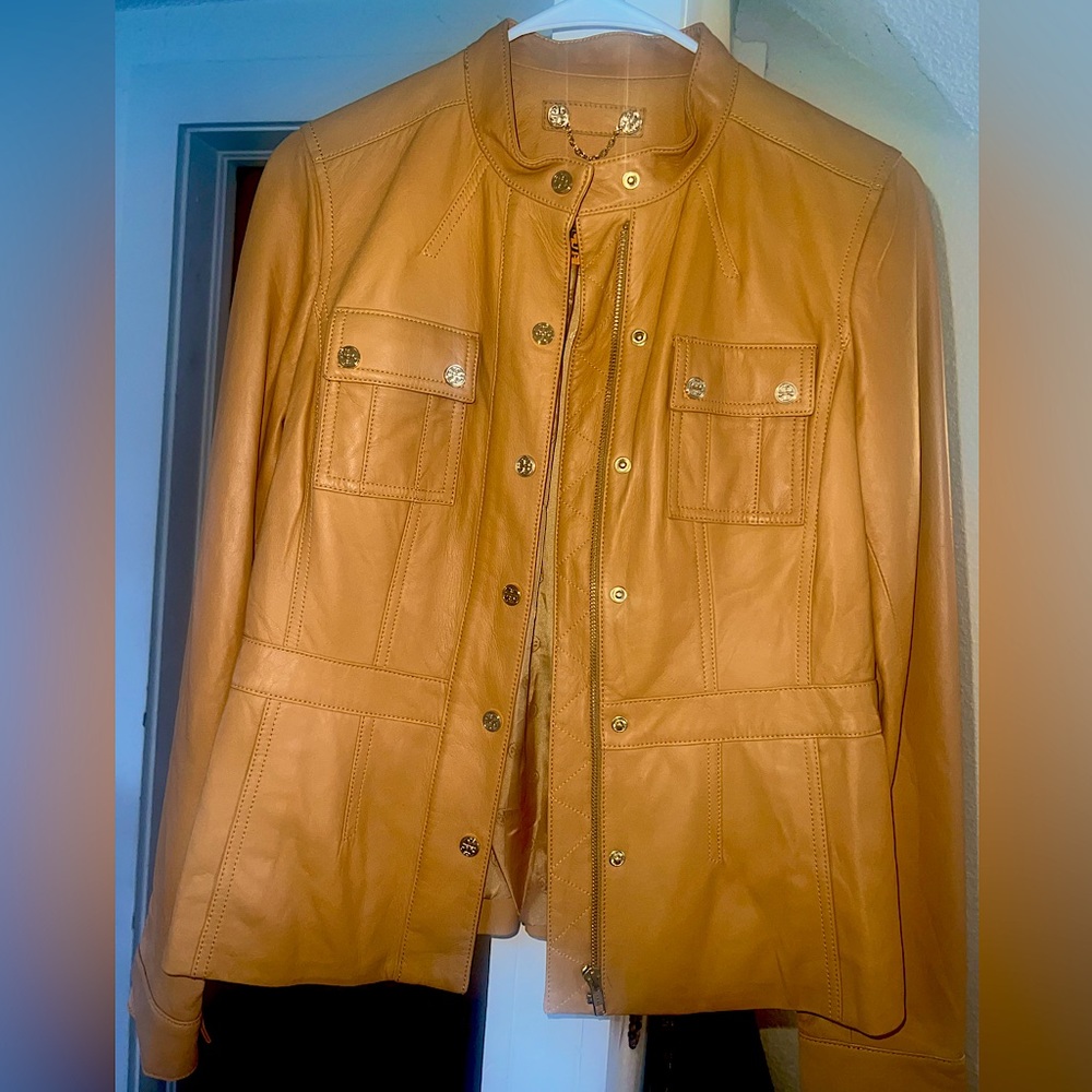 Brand new Tory Burch leather jacket size 4